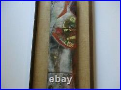 Belle Osipow Painting Enamel On Copper Abstract Expressionism The Bride 1950's