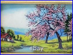 Bétourné Limoges JP Loup Ltd Ed Enamel On Copper Art Spring Fall Winter Seasons