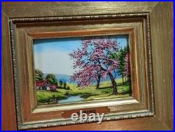 Betourne Limoges Jp Loup Enamel On Copper 4 Seasons Miniature Painting Le