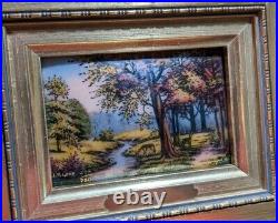 Betourne Limoges Jp Loup Enamel On Copper 4 Seasons Miniature Painting Le