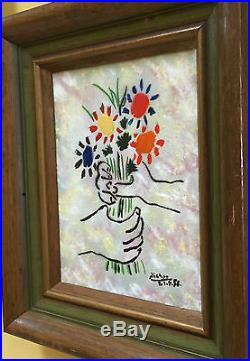 Bouquet by Picasso Done By Max Karp Enamel On Copper Original