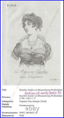 Caroline of Brunswick, high quality enamel miniature by Swiss  artist