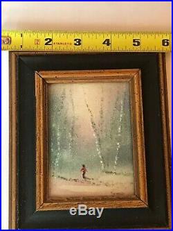 Charles Parthesius American Enamel on Copper Framed Paintings Signed