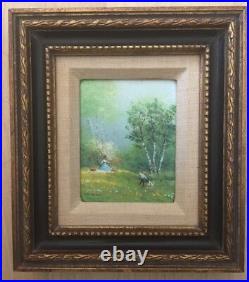 Charles Parthesius Impressionist Painting Enamel On Copper Original French