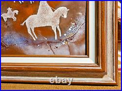 Charming Enamel Painting Sky Riders Constellation Southwest Az Artist Linda Pond