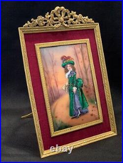 Circa 1880 Sgnd, Rochet French Enamel