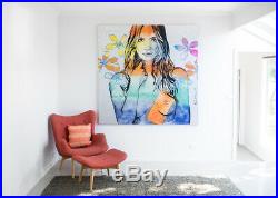 DAVID BROMLEY NUDE'Rosie' (180 x 180) Acrylic & enamel on canvas (RRP $24k)