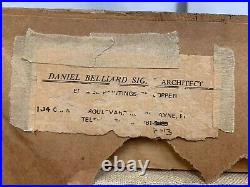 Daniel Belliard Signal Enamel On Copper Sailing Boat Framed Signed 10x12