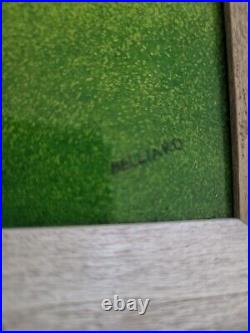 Daniel Belliard Signed Green Painting Enamel on Copper