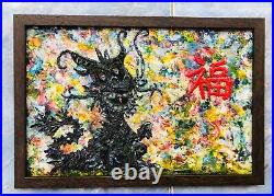 Dragon painting on ceramic