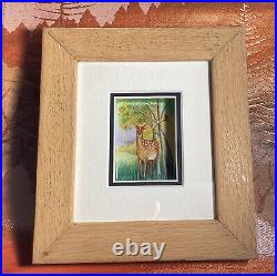 Elliot Hall Enamels Deers Plaque Painted By Marie Graves One Of One Was $900 EUC