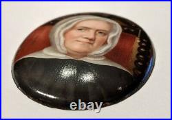 Enamel Miniature Painting Of An Old Lady