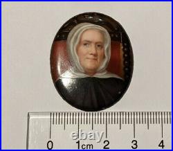 Enamel Miniature Painting Of An Old Lady