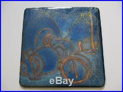 Enamel On Copper Metal Painting Abstract Modernist Industrial Expressionism