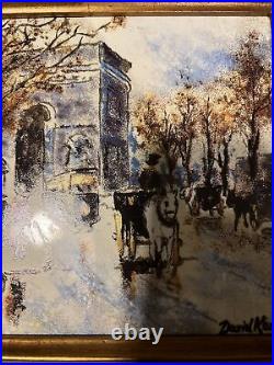 Enamel on Porcelain Parisian Autumn by David Karp Limited Edition
