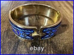 Fabulous Art Deco Michaela Frey Wein Enamel Bracelet Bangle