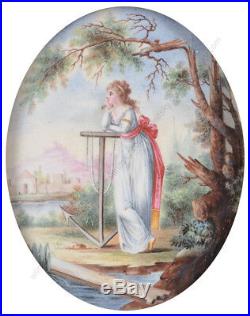 Faithful wife, Swiss enamel miniature, late 18th century