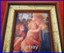 Famous Painting? Madonna and Child (1470) S. Botticelli? Antique Enamel Art