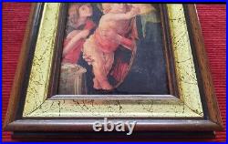 Famous Painting? Madonna and Child (1470) S. Botticelli? Antique Enamel Art