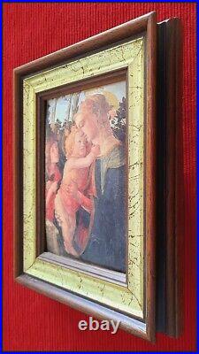 Famous Painting? Madonna and Child (1470) S. Botticelli? Antique Enamel Art