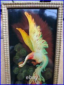 Fedoskino 1980 Lacquer Painting Signed Panel Framed 17x7 inch