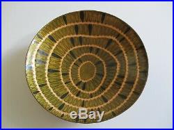 Fine Old Austria Steinboch Rare Abstract Enamel On Copper Bowl Painting 9.5 Inch