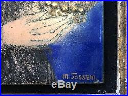 French Artist Madeleine Stanley Jossem Original Enamel Painting