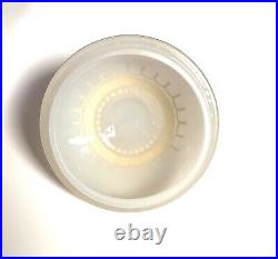 French White Opaline Glass Enameled Gold Gilt Powder Dish