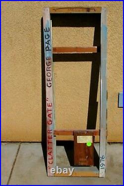 George Page California Artist Clatter Gate Enamel Painted Wood Construction 1976