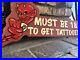Hand Painted tattoo shop Sign Sailor Jerry Barber Sign Pin Striping
