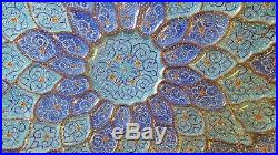 Isfahan Mina Kari Wall Hanging Painted Handmade Fine Art Copper Enamel Plate