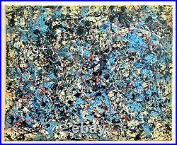 JACKSON POLLOCK - A 1940s SIGNED ORIGINAL DRIP PAINTING, ABSTRACT EXPRESSIONIST