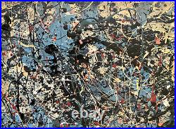 JACKSON POLLOCK - A 1940s SIGNED ORIGINAL DRIP PAINTING, ABSTRACT EXPRESSIONIST