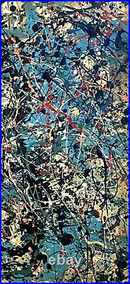 JACKSON POLLOCK - A 1940s SIGNED ORIGINAL DRIP PAINTING, ABSTRACT EXPRESSIONIST