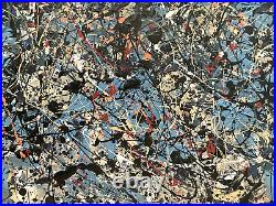 JACKSON POLLOCK - A 1940s SIGNED ORIGINAL DRIP PAINTING, ABSTRACT EXPRESSIONIST