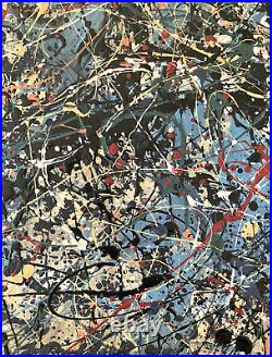 JACKSON POLLOCK - A 1940s SIGNED ORIGINAL DRIP PAINTING, ABSTRACT EXPRESSIONIST