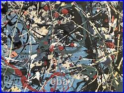 JACKSON POLLOCK - A 1940s SIGNED ORIGINAL DRIP PAINTING, ABSTRACT EXPRESSIONIST