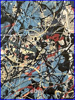 JACKSON POLLOCK - A 1940s SIGNED ORIGINAL DRIP PAINTING, ABSTRACT EXPRESSIONIST