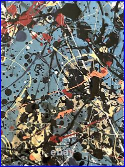 JACKSON POLLOCK - A 1940s SIGNED ORIGINAL DRIP PAINTING, ABSTRACT EXPRESSIONIST