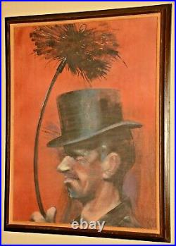JOSEPH LEYENDECKER Original Signed Vintage Gentleman Portrait Gouache Painting