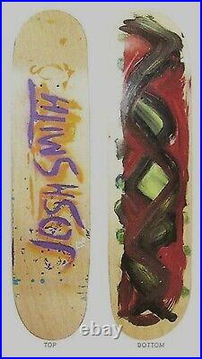 JOSH SMITH'Untitled #190', 2009 Hand-Painted Skateboard Deck SIGNED Original