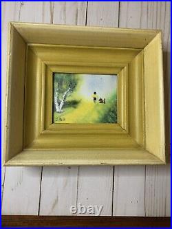 J. Polk Enamel Painting Framed