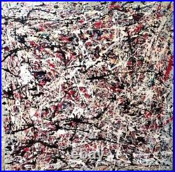 Jackson Pollock Enamel On Canvas Dated 1951 In Good Condition