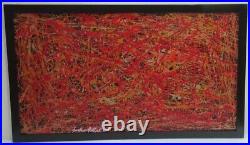 Jackson Pollock Enamel On Canvas Dated 1951 In Good Condition