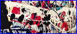 Jackson Pollock Enamel On Canvas Dated 1951 In Good Condition