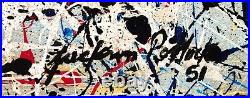 Jackson Pollock Enamel On Canvas Dated 1951 In Good Condition