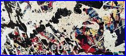 Jackson Pollock Enamel On Canvas Dated 1951 In Good Condition