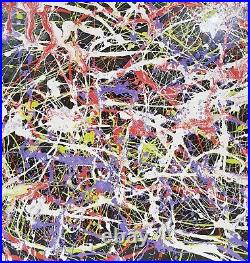 Jackson Pollock Enamel On Canvas Signed And Dated 1951 In Good Condition