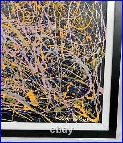 Jackson Pollock Enamel On Canvas With Frame Dated 1951 In Good Condition