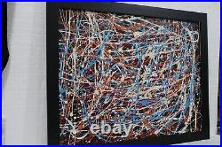 Jackson Pollock Enamel On Canvas With Frame Dated 1951 In Good Condition